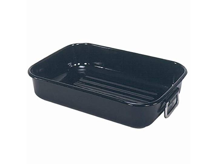 Karl Kruger Grill en braadpan pan, 38 x 27 x 7 cm, roestvrij staal, zwart