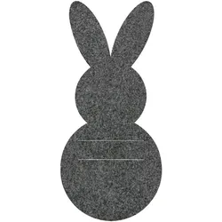 Bestecktasche Hase Filz dunkelgrau