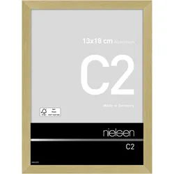 Nielsen Aluminium-Bilderrahmen C2  13 x 18 / Struktur Gold Matt