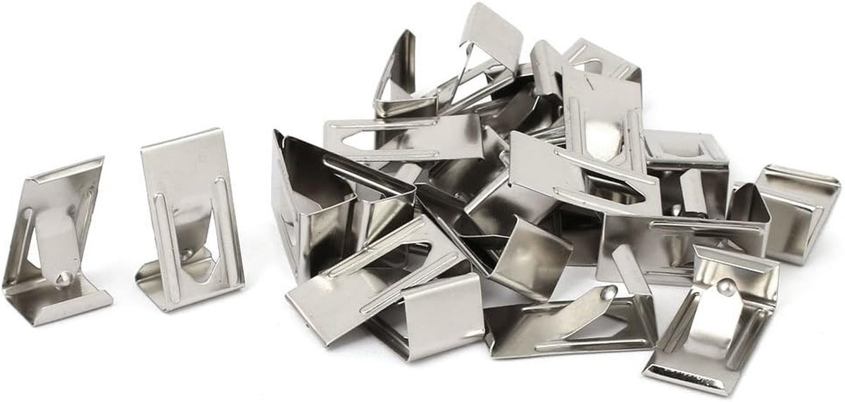 Lente Turn Clips Frame Hangers Zilverkleurig 26 x 14 mm