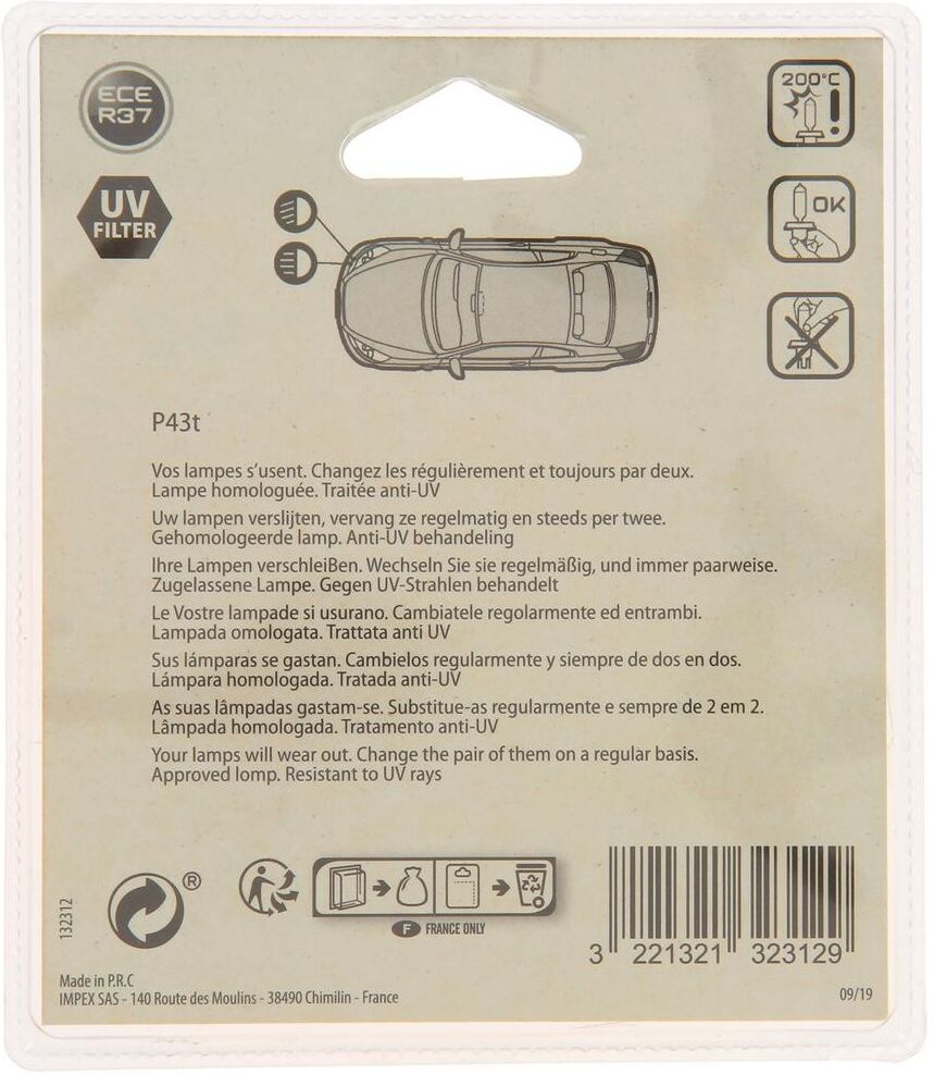 XL 132312 High beam bulb