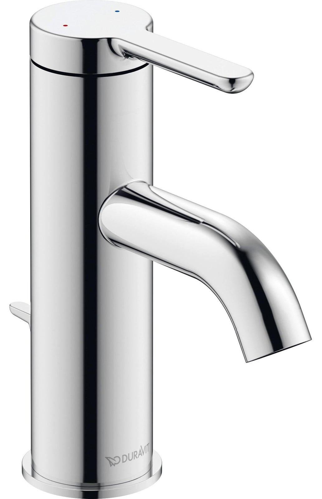 Duravit C.1 Éénhendel wastafelmengkraan - Chrome glanzend - met afvoer en waterbesparende functie - C11010001010