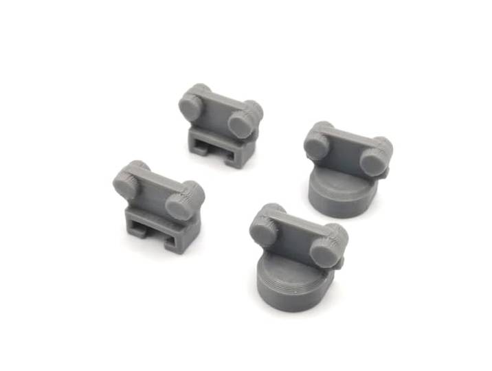 Lot de 4 patins de rideau de rechange avec roulettes pour IKEA KVARTAL Gris Rideau coulissant - Pièce de rechange - Accessoire de réparation - Montage