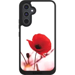 Nivocase Handyhülle für Samsung Galaxy A54 5G Hülle NIVOpure Case Schwarz Blume Mohnblume Sommer (Samsung Galaxy A54 5G), Smartphone Hülle, Schwarz