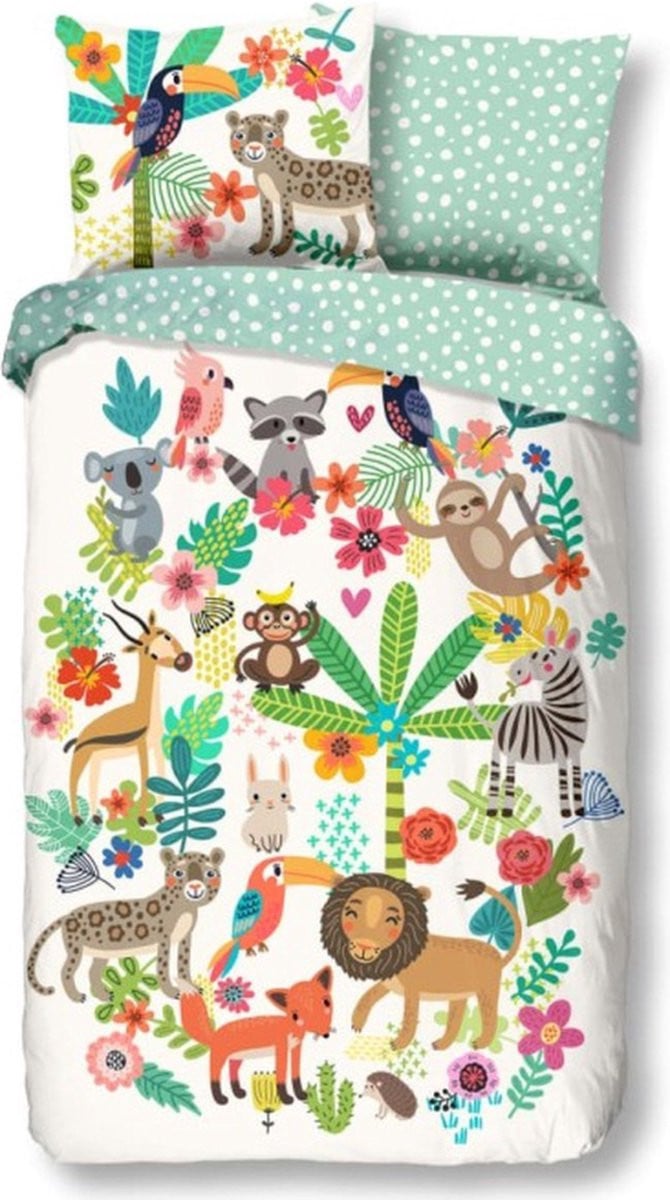 Droomtextiel Kinderdekbedovertrek Good Morning Happy 140 x 200 cm