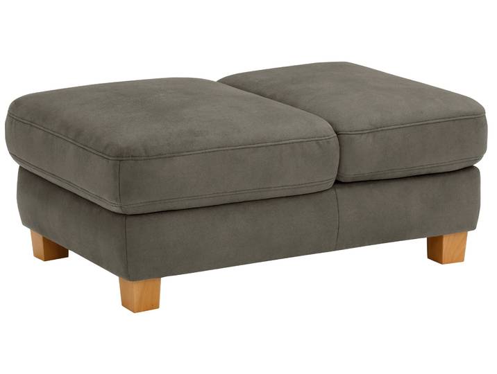 Polsterhocker HOME AFFAIRE Dundee , grau (grau, beige), B:75cm H:46cm T:109cm, Luxus-Microfaser Florence (100% Polyester), Hocker, Polsterhocker, mit Klappfunktion - wie ein Sessel nutzbar