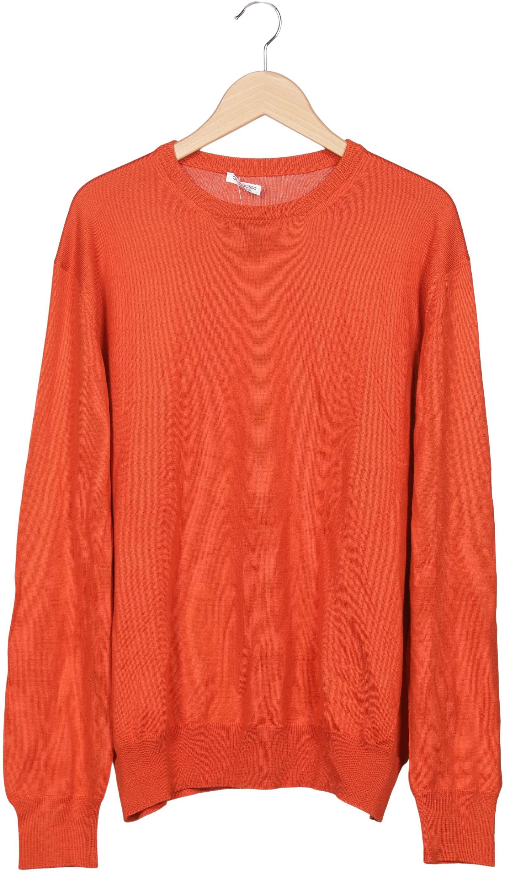 Gran Sasso Herren Pullover, Orange, Gr. EU 58, Schurwolle - Second Hand