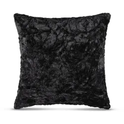 Bestlivings Kissenhülle "Rose" Kuschel 40x40cm - Dekokissen ( Schwarz )