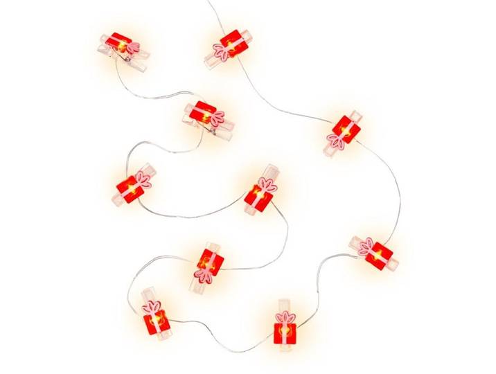 Goobay 60249 - Sprookjesverlichting - 10 LED lampen - Rood Zilver Wit