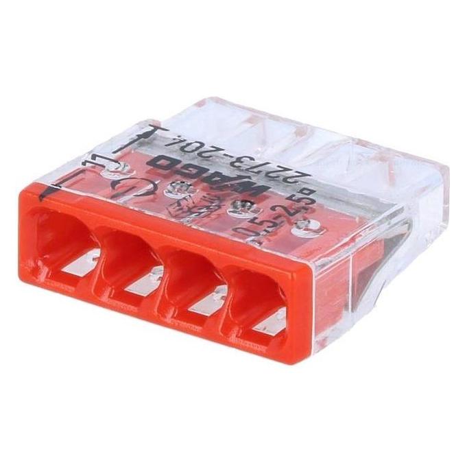 Wago Wire flange 2273-204, 450 V, red, 25 pcs (2273-204/25)