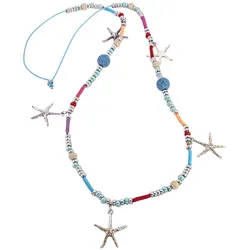 Steuer Modeschmuck Collierkette Maritime Modekette in sommerlichen Farben