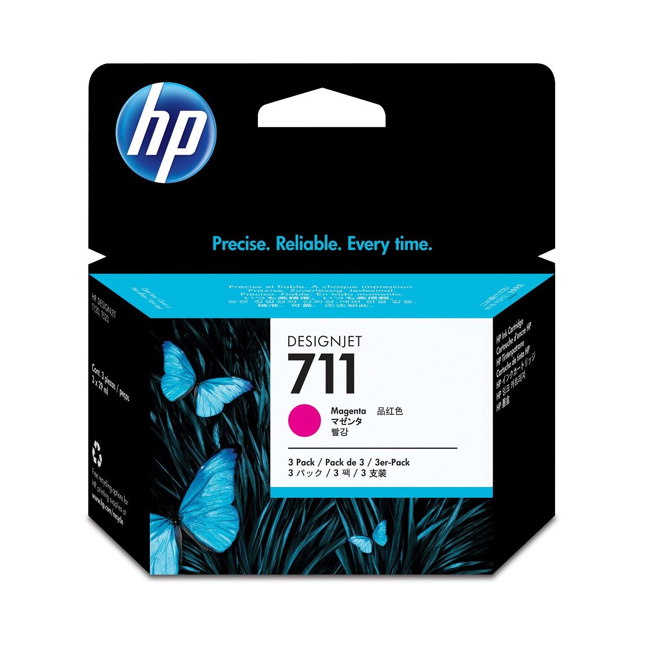 HP Tinte Nr.711 3er-Pack CZ135A magenta