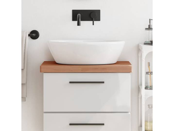 vidaXL Waschtischplatte 60x40x4 cm Massivholz Buche