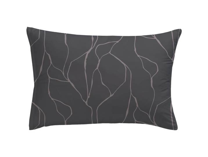 Kissenbezug Ray Anthrazit Riss Baumwolle B 65 T 65 cm