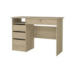 Büroschreibtisch  Finow , holzfarben , Maße (cm): B: 109,3 H: 75,6 T: 48.5