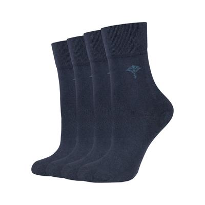 Socken JOOP "For your daily", Damen, Gr. 39-42, blau (navy), Baumwollmischung, unifarben, elastisch, Socken Socken, mit Cornflower-Logo, Rippenbündchen
