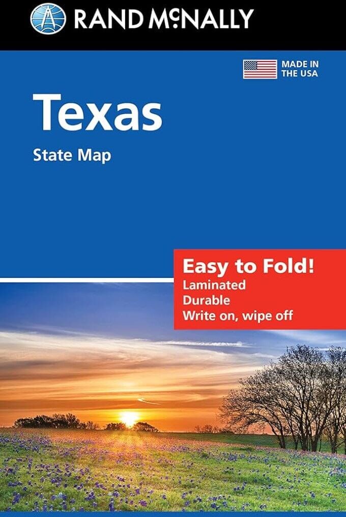 Texas, carte facile à plier   Rand McNally