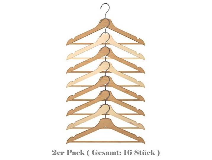 Ikea Bumerang Lot de 8 cintres en bois massif blanc (marron\, 16 pièces)