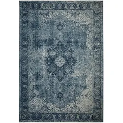 TEPPICH COQUET, im Vintage-Stil, Blau, 155 x 230 cm