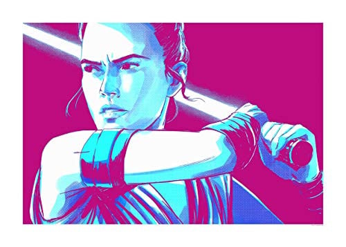Komar Wandafbeelding Star Wars Faces Rey Kunstdruk Breedte: 70 cm, Hoogte: 50 cm
