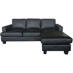 Happy Home Ecksofa in Vintage Optik schwarz