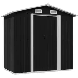 vidaXL Gartenschuppen Anthrazit Stahl 204 x 132 x 186 cm