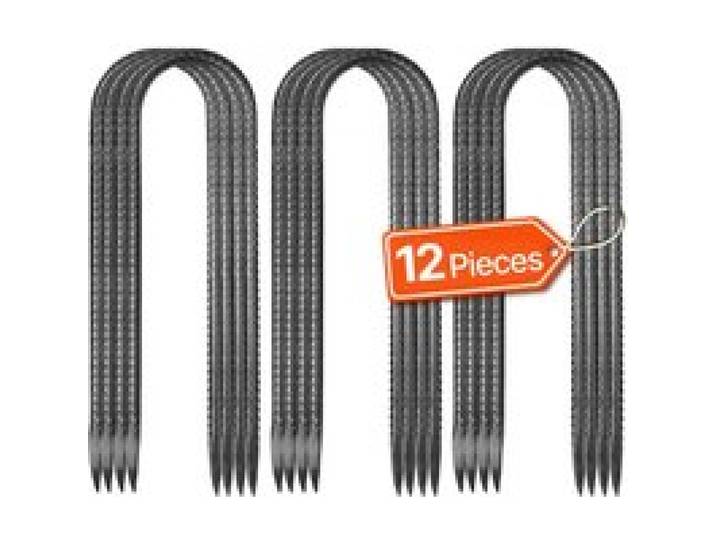 VEVOR Bodenanker, 254x55,88 mm, U-Typ mit 8 mm Durchmesser, verzinkte Zeltheringe, Erdanker, Erdnägel, Heringe, für Zelten, Vordächern, Camping, Trampolin, Blumenständer (12er-Pack)