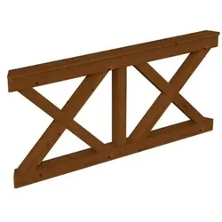 Skan Holz Brüstung Andreaskreuz zu Pavillion Nice-Größe 3, nussbaum