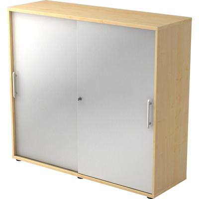 Hammerbacher Schiebetürenschrank Serie 9 3OH BxTxH 120x40x110cm Griff RE Ahorn/Silber