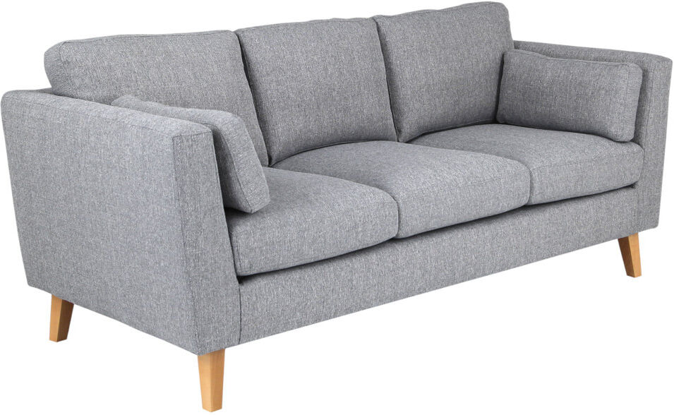 East Urban Home Aida 3 Seater Sofa Silver Grey 90cm H X 206cm W X 89cm D