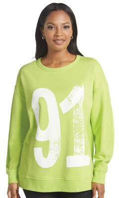Masseys Lifestyle Crewneck Sweatshirt (Size 3X) Wild Lime, Cotton,Elastine