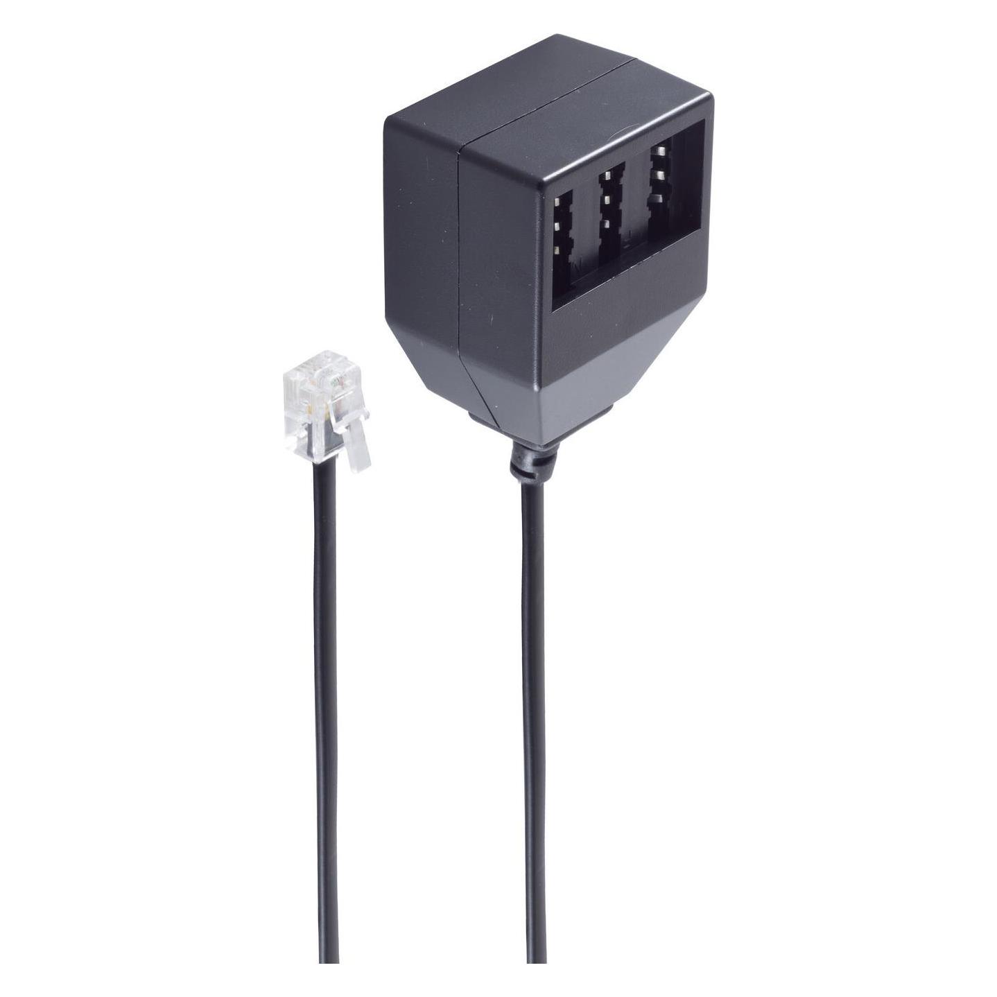 Shiverpeaks -BASIC-S--ISDN-Telefonadapter, Modular-Stecker 6/4 auf TAE Kupplung NFF, 0,2m (BS71018-1)