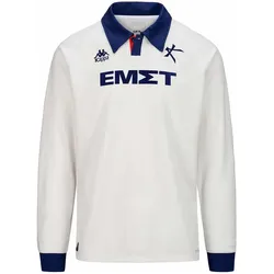 Kappa, Herren, Fussballtrikot, Auswärtstrikot mit langen Ärmeln Athens Kallithea FC 2024/25 (XL), Weiss, Blau