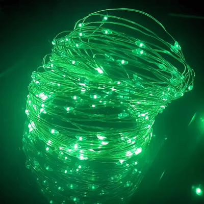 Inspire Curations 5M Battery Operated Waterproof Copper Wire Fairy Lights green 1m