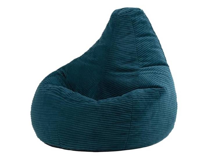 Icon Dalton Sitzsack Cord mit Füllung, Blaugrün In Deutschland Hergestellt, Sitzsack Erwachsene, Weicher Cordstoff, Gaming Sitzsack für Wohnzimmer und Schlafzimmer