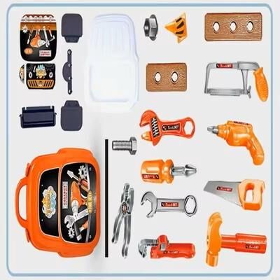 Inspire Select Childrens Construction Tool Set Pretend Play DIY Kit For Toddlers & Kids red