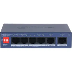 Dahua Switch Technology SWITCH POE CS4006-4GT-36 4-portowy (4 Ports), Netzwerk Switch, Blau