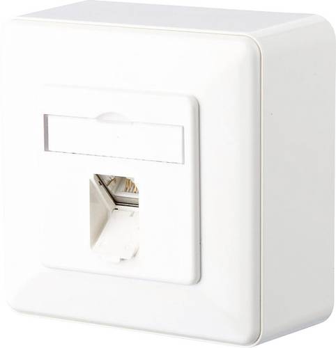 Metz Connect Netzwerkdose Aufputz CAT 6 1 Port Reinweiß