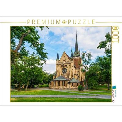 CALVENDO Puzzle Erfurt Thomaskirche | 1000 Teile Lege-Größe 64x48cm Foto-Puzzle für glückliche Stunden