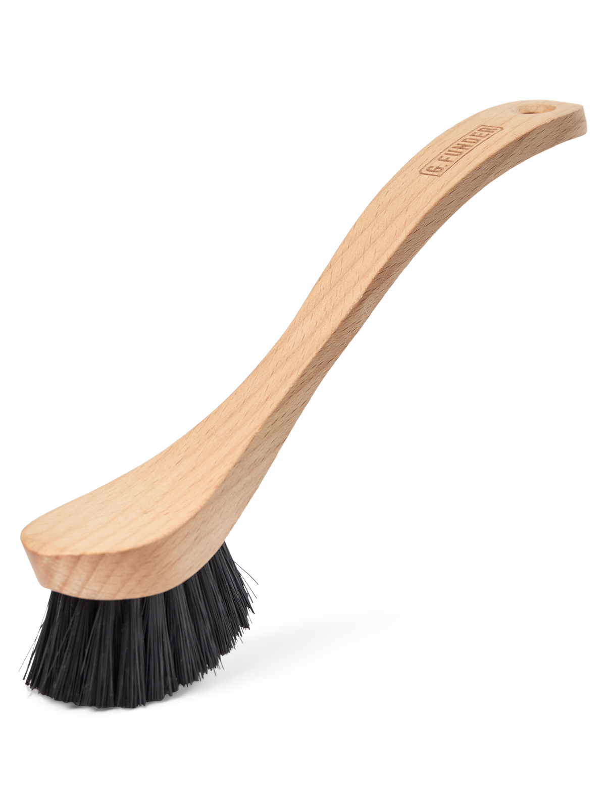 G.Funder Dishwashing brush in FSC certified beech wood with black stiff PP bristles
