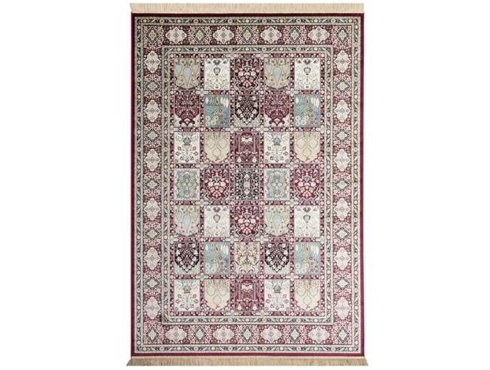 Steffensmeier Kurzflor Teppich Riad Wohnzimmer Orient Pflegeleicht Felder Rot, Größe: 195x300 cm