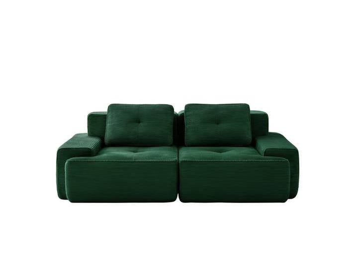 Canapé Modulaire Canapé Deux Places En Velours Sans Installation Vert