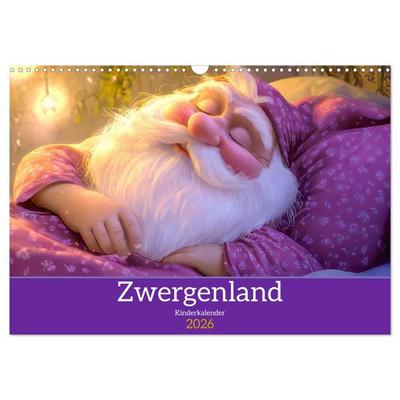 Zwergenland - Kinderkalender (Wandkalender 2026 DIN A3 quer), CALVENDO Monatskalender