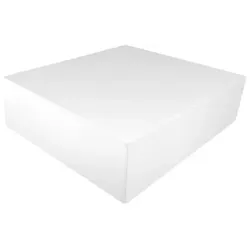 Weiß lackierte Gebäckschachteln 29 x 29 x 5 cm (100 Einheiten)