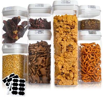 Cheer Collection 7-piece Stackable Airtight Food Storage Container Set