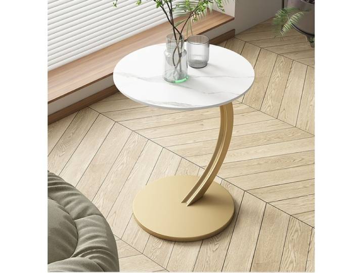 Table basse, petite table amovible, table d'appoint pour canapé, table ronde minimaliste pour salon, table de chevet, étagère minimaliste