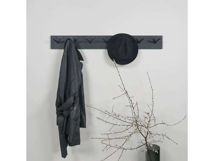 Porte-manteau mural Pull 105cm Noir