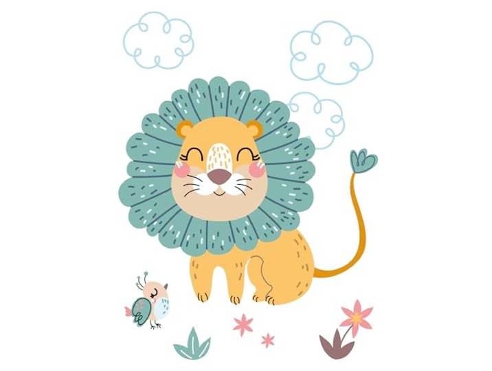 Kit diamond painting enfant, lion, 15x20