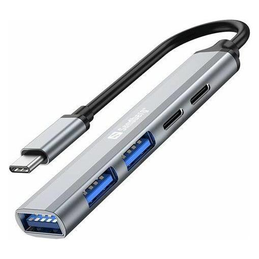 Sandberg USB-C to 3xUSB-A+2xUSB-C SAVER (USB-C, 5 Ports) (336-50)