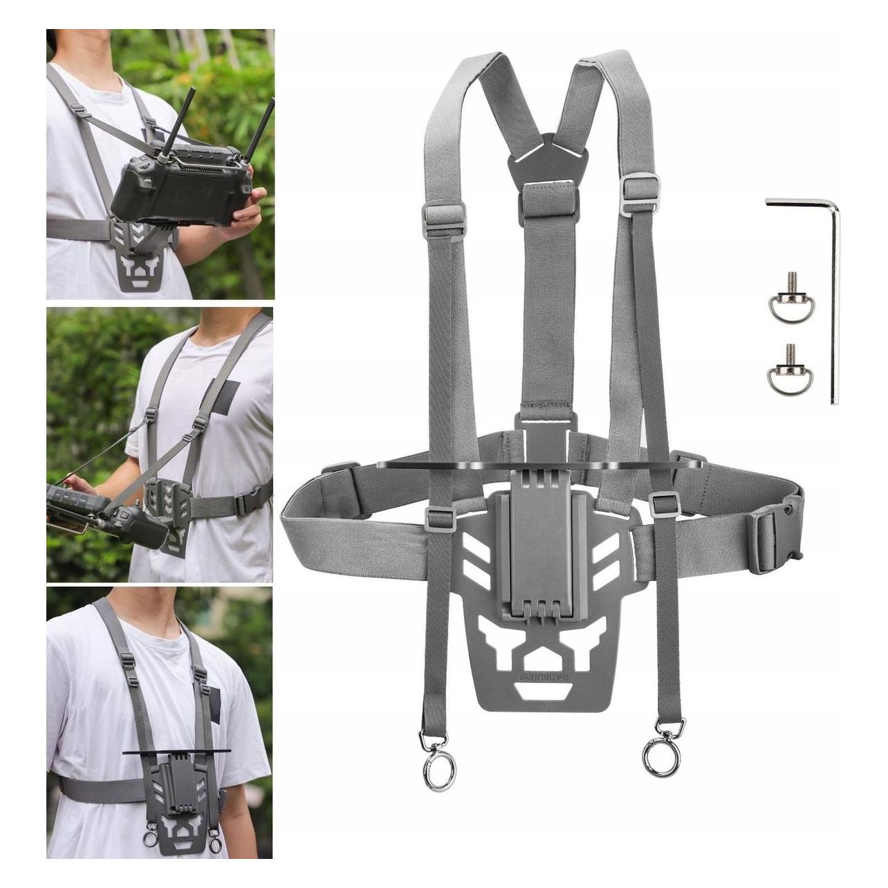 Sunnylife Szelki Uchwyt Pasek Na Szyję Ramię Chest Mount Do Pilota Drona Dji Rc Plus / Zj844-d (Sunnylife)
